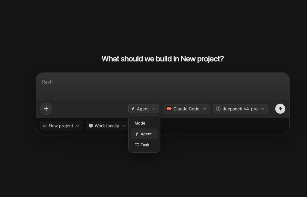 Choose Agent or Task mode
