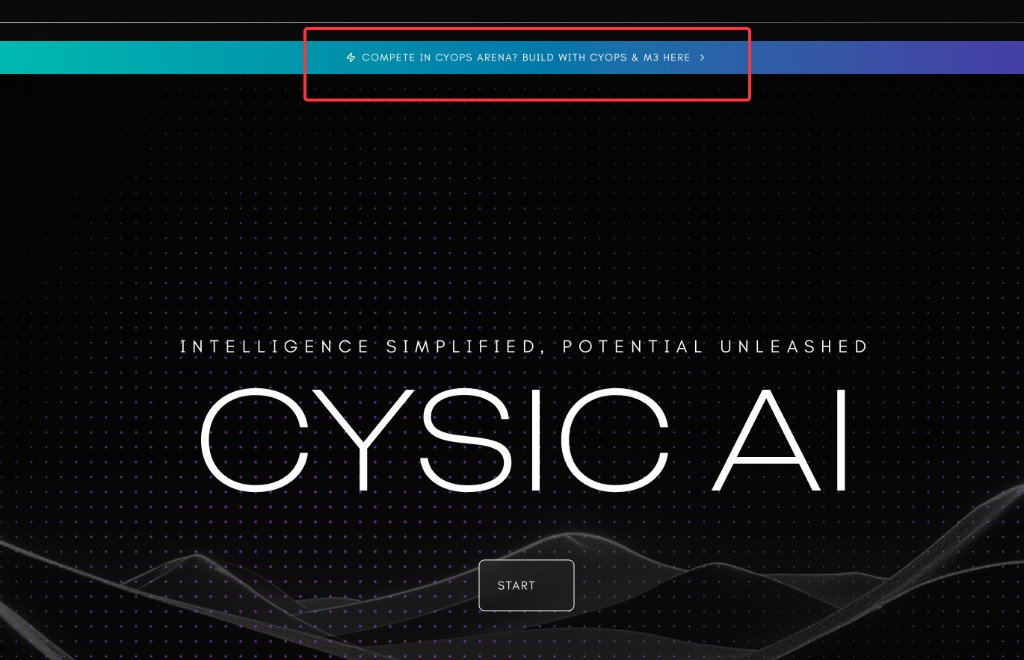Open CyOps from the homepage shortcut banner